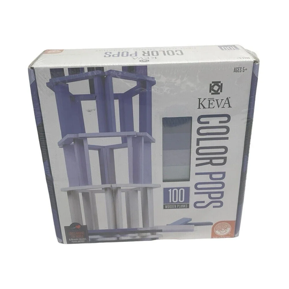 KEVA Color Pops Wooden Building Planks 100 Pieces NEW SEALED Shades of Purple